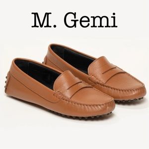 M. Gemi The Pastoso Tan Leather Loafers Size 41